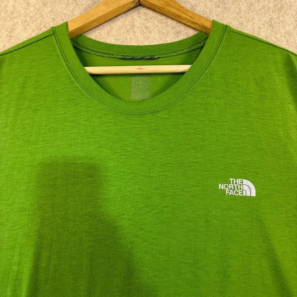The‎ North Face Mens VaporWick Performance T-Shirt Lime Green Short Sleeve XL